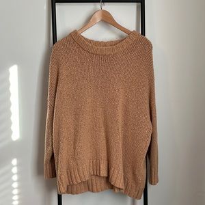 Aerie Knit Wool Long Sleeve Sweater Peach Size Medium